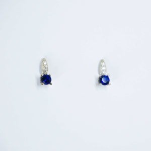 Boucles d'oreilles spinelle bleu